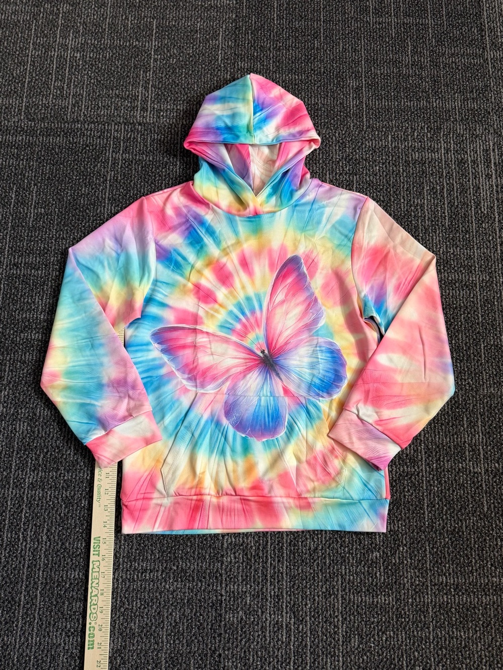 Kids Tie Dye Hoodie Boys Girls Hippie Sweatshirt L NWOT